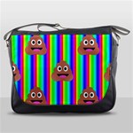 rainbow poo Emoji  Messenger Bag