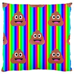 rainbow poo Emoji  Large Cushion Case (One Side)