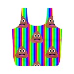 rainbow poo Emoji  Full Print Recycle Bag (M)