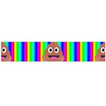 rainbow poo Emoji  Flano Scarf (Large)