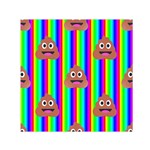 rainbow poo Emoji  Small Satin Scarf (Square)