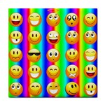 Rainbow emojis Tile Coaster