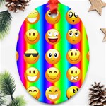 Rainbow emojis Ornament (Oval)