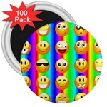 Rainbow emojis 3  Magnet (100 pack)