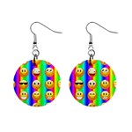 Rainbow emojis 1  Button Earrings