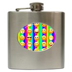 Rainbow emojis Hip Flask (6 oz)