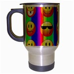 Rainbow emojis Travel Mug (Silver Gray)