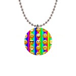 Rainbow emojis 1  Button Necklace