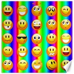 Rainbow emojis Canvas 16  x 16 