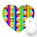 Rainbow emojis Heart Mousepad