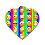 Rainbow emojis Dog Tag Heart (Two Sides)