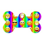 Rainbow emojis Dog Tag Bone (One Side)