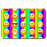 Rainbow emojis Large Doormat