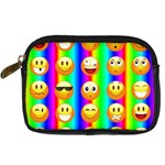 Rainbow emojis Digital Camera Leather Case