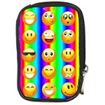 Rainbow emojis Compact Camera Leather Case