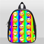 Rainbow emojis School Bag (Small)