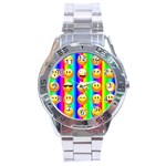 Rainbow emojis Stainless Steel Analogue Watch