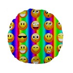 Rainbow emojis Standard 15  Premium Round Cushion 