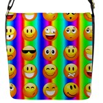 Rainbow emojis Flap Closure Messenger Bag (S)