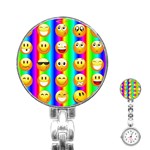 Rainbow emojis Stainless Steel Nurses Watch