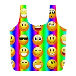 Rainbow emojis Full Print Recycle Bag (L)