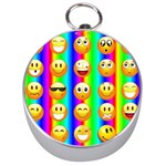 Rainbow emojis Silver Compass