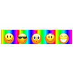 Rainbow emojis Flano Scarf (Small)