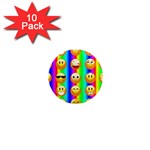 Rainbow emojis 1  Mini Magnet (10 pack) 