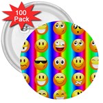 Rainbow emojis 3  Button (100 pack)