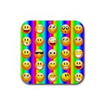 Rainbow emojis Rubber Coaster (Square)