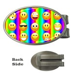 Rainbow emojis Money Clip (Oval)