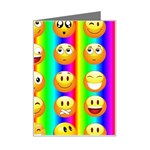 Rainbow emojis Mini Greeting Card