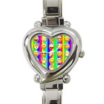 Rainbow emojis Heart Italian Charm Watch