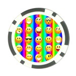 Rainbow emojis Poker Chip Card Guard