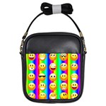 Rainbow emojis Girls Sling Bag