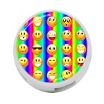 Rainbow emojis 4-Port USB Hub (One Side)