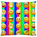 Rainbow emojis Large Cushion Case (Two Sides)