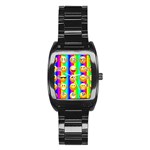 Rainbow emojis Stainless Steel Barrel Watch