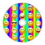 Rainbow emojis CD Wall Clock