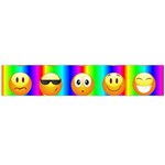 Rainbow emojis Flano Scarf (Large)