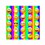 Rainbow emojis Small Satin Scarf (Square)