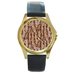 Donald Drumpf Trump Round Gold Metal Watch