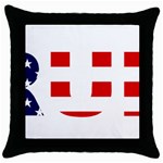 Donald Trump flag Throw Pillow Case (Black)