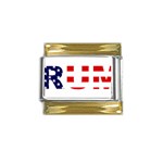 Donald Trump flag Gold Trim Italian Charm (9mm)