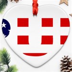 Donald Trump flag Heart Ornament (Two Sides)