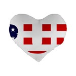 Donald Trump flag Standard 16  Premium Heart Shape Cushion 