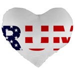 Donald Trump flag Large 19  Premium Heart Shape Cushion