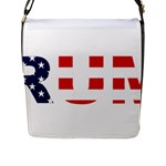 Donald Trump flag Flap Closure Messenger Bag (L)