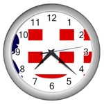 Donald Trump flag Wall Clock (Silver)