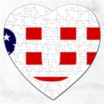 Donald Trump flag Jigsaw Puzzle (Heart)